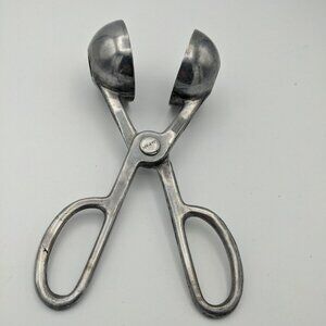 Vintage Meatball Melon Baller Maker Dough Scoop Aluminum Japan Scissor Style 7"